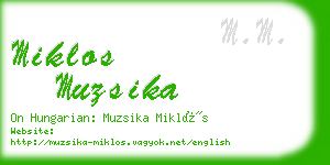 miklos muzsika business card